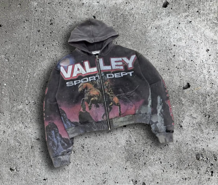 Valley sports debt zip up hoodie